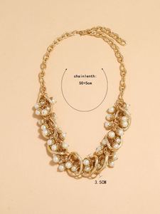 EMERY ROSE Faux Pearl Decor Necklace
