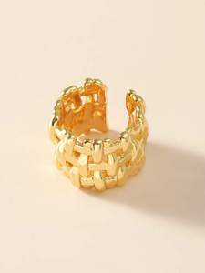 Metal Braided Cuff Ring