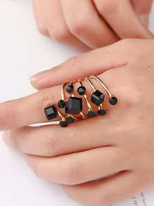Gemstone Spiral Ring 1pc