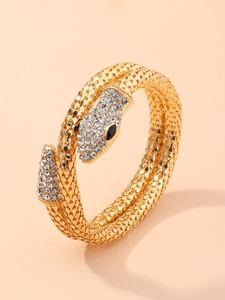 1pc Rhinestone Decor Serpentine Bangle