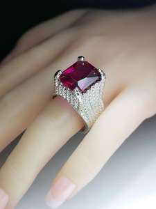 Geo Rhinestone Decor Ring