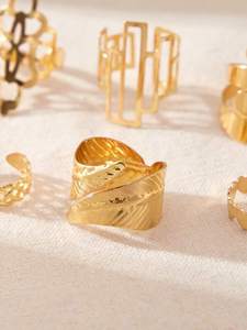 6pcs Geometric & Heart Ring