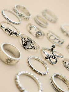 16pcs Moon Decor Ring