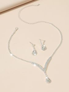 3pcs Rhinestone Jewelry Set