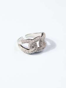 Chain Decor Cuff Ring