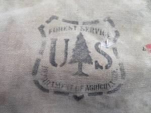 lot 38 image: FOREST SERVICE  VINTAGE PACK SACK NO 2-70