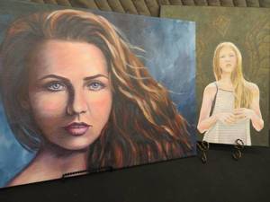 lot 72 image: 2 PAINTINGS ON CANVAS