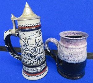 lot 153 image: COLLECTABLE BEER STEINS  NUMBERED AVON