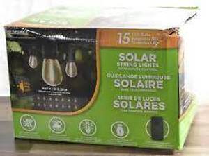 lot 3 image: Sunforce 35 Solar LED String Lights with Remote Control