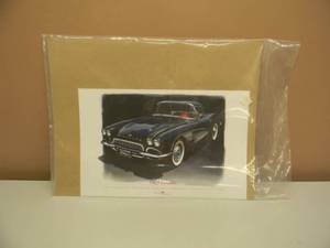 lot 3 image: 1961 CORVETTE - THE AMERICAN MOTORCAR SERIES - BOB YOUNG - APPROX 17 BY 11 - SEE PICTURES