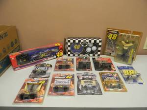 lot 27 image: GREAT COLLECTION - JIMMY JOHNSON FIGURE, 164 SCALE CARS & TRAILER & RIG, CALLAWAY GOLF, - ALL NEW IN BOX - SEE PICTURES