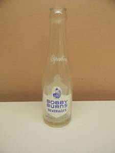 lot 4 image: VINTAGE BOBBY BURNS BEVERAGES 7oz BOTTLE - DOUBLE SIDED - NICE PIECE - SEE PICTURES
