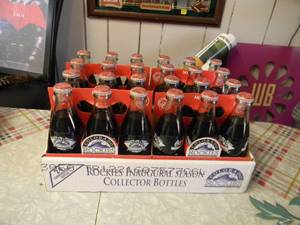 lot 6 image: VINTAGE CocaCola COLORADO ROCKIES INAUGURAL SEASON FULL BOTTLES WITH CASE - 24 BOTTLES - NICE PIECES - SEE PICTURES