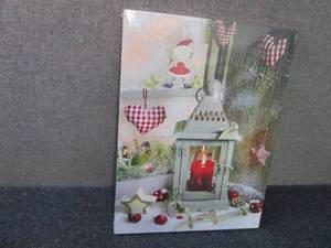 lot 33 image: LED Lit Holiday Canvas- puncture in...