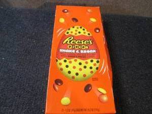 lot 162 image: Box of 21 - 1.2 oz Reeses Pieces S...