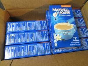 lot 184 image: Case of 8 - 5pks Maxwell House Fren...
