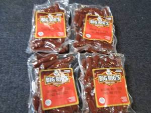 lot 233 image: 4 pks Big Rigs Original Beef Stick...