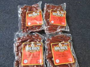 lot 242 image: 4 pks Big Rigs Original Beef Stick...
