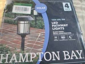 lot 331 image: Hampton Bay Solar Black LED Outdoor...