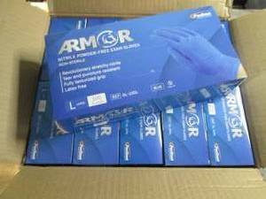 lot 376 image: Case of Armor Nitrile Powder Free G...