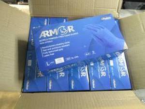 lot 378 image: Case of Armor Nitrile Powder Free G...