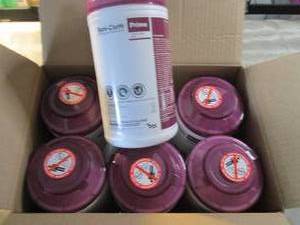 lot 380 image: Case of 6 -70ct Canisters Sani-Clot...