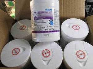 lot 392 image: Case of 12 - 220ct Canisters Ecolab...