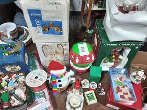Snowman Cookie Jar, Salt & Pepper Set, Angel Lamp, Nativity Set, John Deere & Disney Ornaments, Christmas Wrap & More