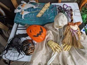 lot 533 image: Halloween Decorations Skeletons, Ghosts, and More Oh My 