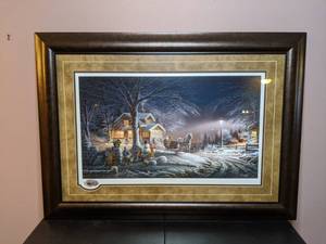 lot 3 image: Framed Artwork Winter Wonderland by Terry Redlin, SignedNumbered