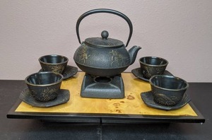 lot 19 image: Japanese Teavana Cast Iron Tea Set