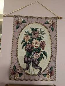 lot 492 image: Classical Floral Tapestry Wall Hanging