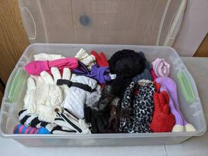 lot 463 image: Collection of Womens Winter Accessories Mittens, Gloves, Hats, Ear Muffs and More