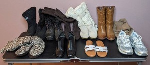 lot 33 image: Lot of 10 Pairs of Womens Shoes and Boots