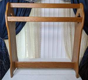 lot 244 image: Sturdy Solid Wood Quilt Rack