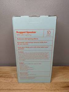 lot 41 image: Brand New onn Medium Rugged Bluetooth Speaker with LED Lighting