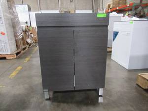 lot 422 image: Wonline 24 Black Single Bathroom Vanity Cabinet (No Top)