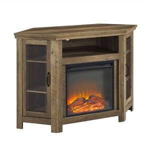 lot 425 image: Walker Edison 48 MDF Corner Fireplace TV Stand Model W48FPCRRO