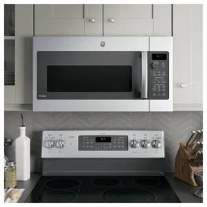 lot 430 image: GE Profile 1.7 cu. ft. Convection Over the Range Microwave (Scratch & Dent, Not Tested) Model PVM9179SKSS