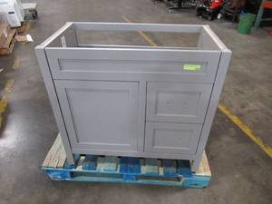 lot 445 image: Home Decorators Collection Maywell 36 in Bath Vanity Cabinet ( No Top) ModelHD2036P1O43-ST