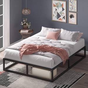 lot 405 image: ZINUS Joseph Queen Size  Metal Platform Bed Frame  Model # OLB-MBBF-14QA