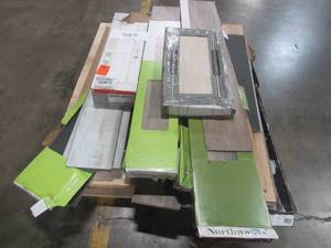 lot 325 image: WHOLESALE MIXED PALLET OF MISCELLANEOUS FLOORING AND TILE