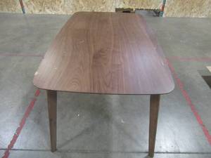 lot 454 image: Wood Dining Table - NH449892 - Scratch and Dent. Dimensions 35.43 x 59 x 29.53 Tall.