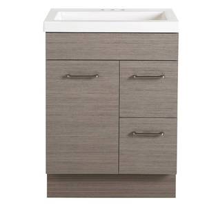 lot 348 image: Glacier Bay Jayli 24 in. Vanity in Haze (No Top) Model JA24P2-HE