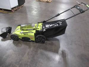 lot 5 image: Ryobi 20 in. 40-Volt Brushless Lithium-Ion Cordless Battery Walk Behind Push Lawn Mower 6.0 Ah BatteryCharger Not Included - Tool Only