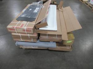 lot 457 image: WHOLESALE MIXED PALLET OF MISCELLANEOUS FURNITURE, BUILDING MATERIALS AND MORE