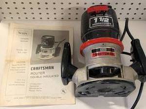 lot 9 image: Sears Craftsman 1 12 Horsepower Router Works Great