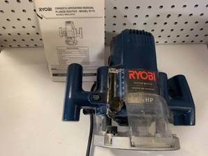 lot 10 image: Ryobi 1 34 Horsepower Plunge Router Model R175 Works Great