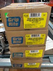 lot 16 image: 4 Boxes of 38 x 8 Anchor Bolts, Nut & Washer
