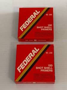 lot 45 image: 200 Federal Shot Shell Primers No.209 (No Ship)